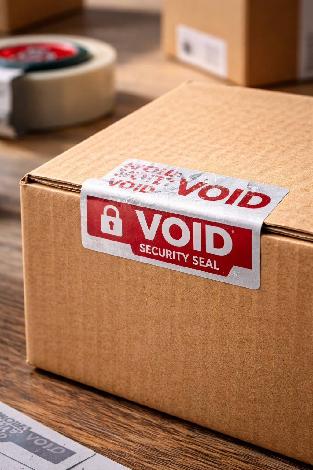 Sluitzegel stickers voor dozen en verpakkingen met nette verzegeling