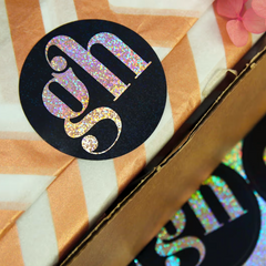 glitter labels box