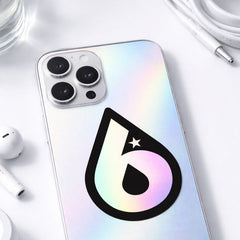 holografische sticker op iphone