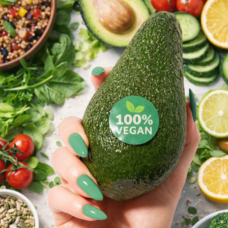 vegan fruit 
stickers